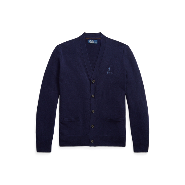 Embroidered Wool V-Neck Cardigan