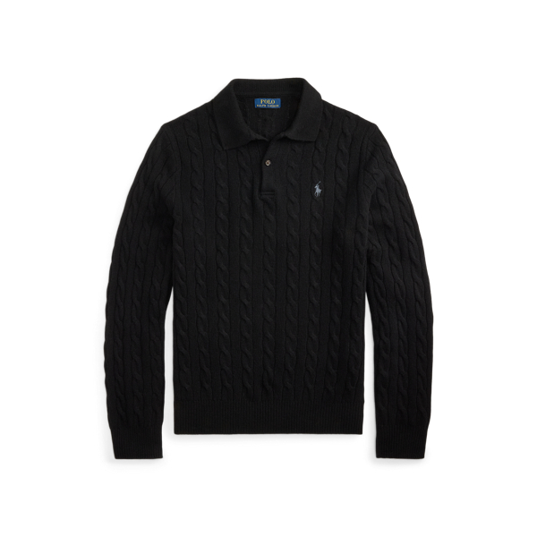 ラルフ・ローレン Lauren Ralph Lauren Cable-ニット Cotton Polo Sweater レディース Sweaters M s7-1484074_alternate10?$