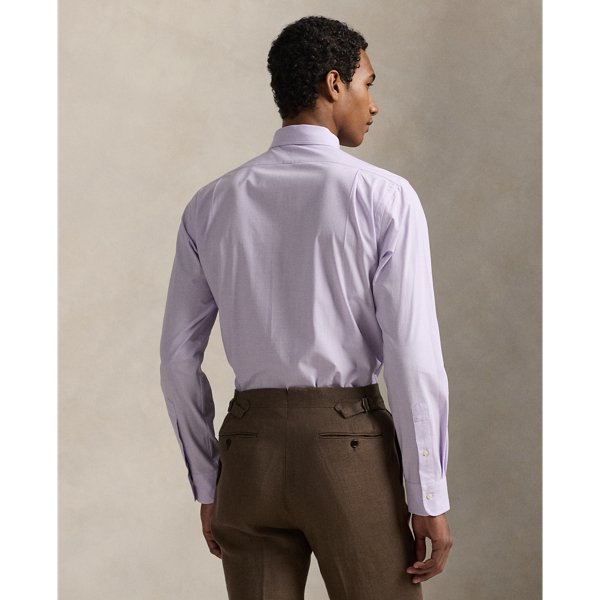 Custom-Fit Karo-Popelinehemd Polo Ralph Lauren in Zartlila/Weiß 5