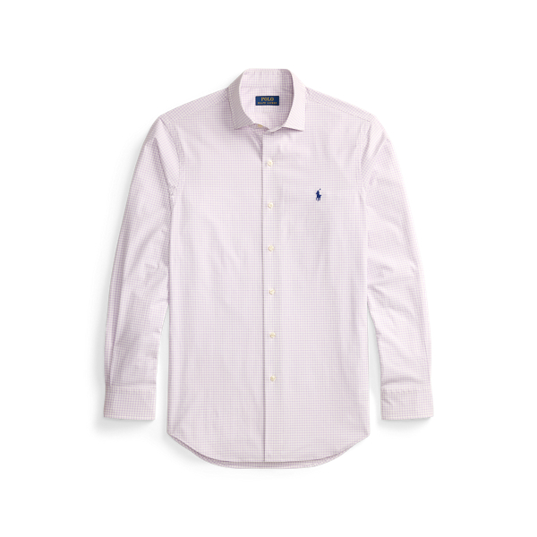 Custom-Fit Karo-Popelinehemd Polo Ralph Lauren in Wei&szlig;/Zartlila 2