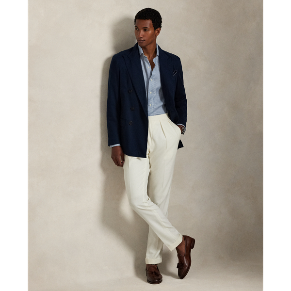 Custom Fit Mallet-Print Linen Shirt