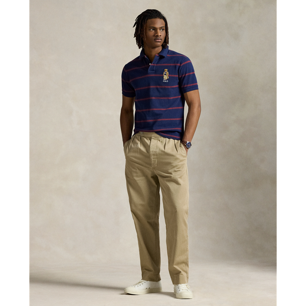 Classic Fit Bear Mesh Polo Shirt