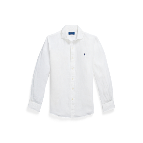 Chemise en lin Custom Fit Polo Ralph Lauren en Blanc c&eacute;ramique 2