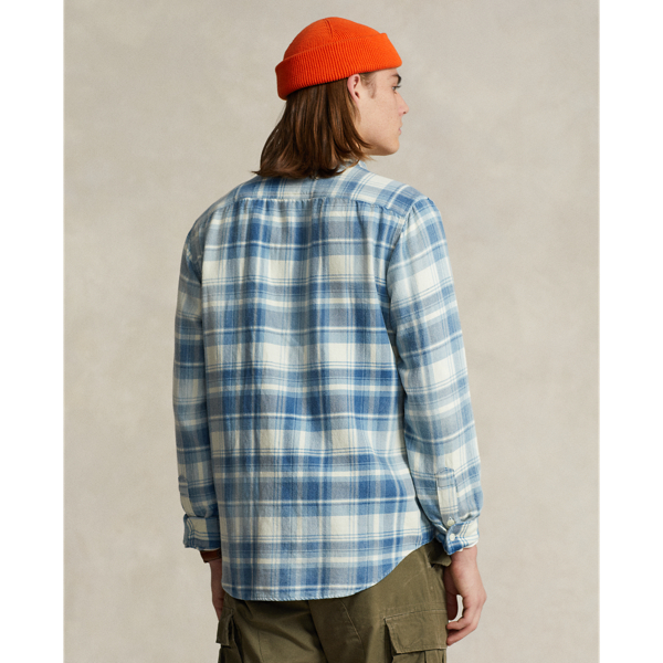 Classic Fit Indigo Plaid Twill Workshirt