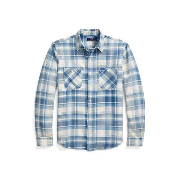 Classic Fit Indigo Plaid Twill Workshirt