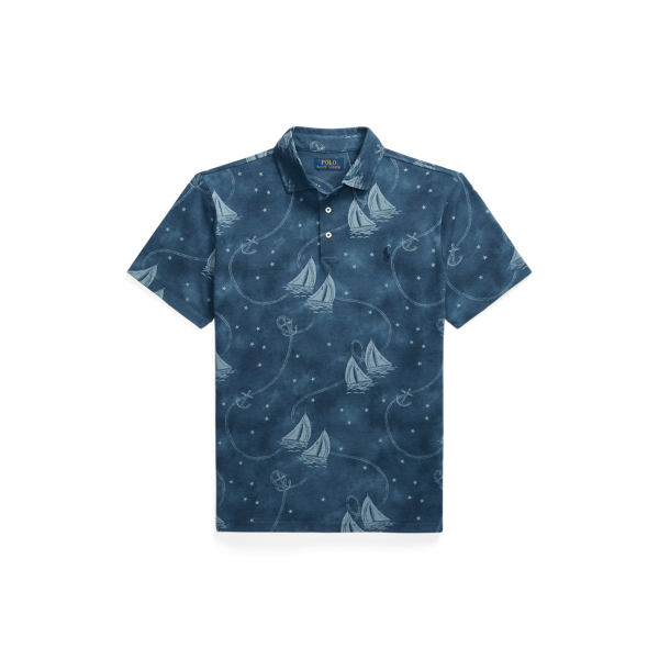 Custom Slim Fit Nautical Mesh Polo Shirt