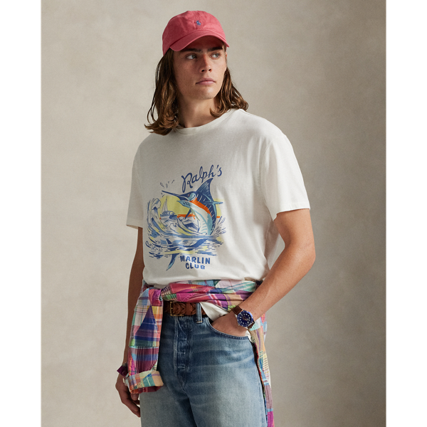 Classic Fit Slub Jersey Graphic T-Shirt