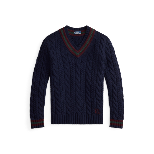 ★★POLO RALPH LAUREN★★ W Stripe Cotton Sweater Navy WMPOS Striped Cotton Crewneck Sweater