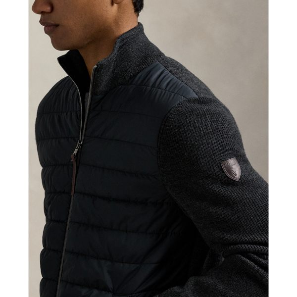 Washable Wool Hybrid Full-Zip Sweater