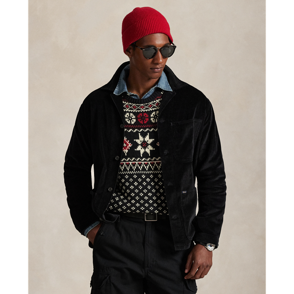 Utility-Hemdjacke aus Kordsamt