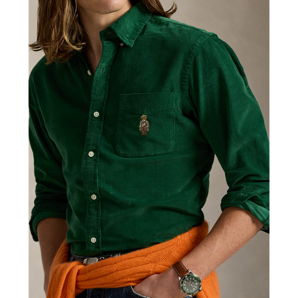 ポロラルフローレン ブラックウォッチ チェック ベア コーデュロイ シャツ 古着–90's～ RALPH LAUREN ”THE BIG SHIRT” ブラックウォッチ