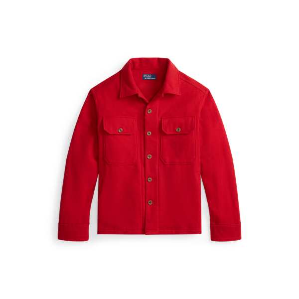 Twill-Hemdjacke mit Wildlederaufn&auml;her Polo Ralph Lauren in Rot 2