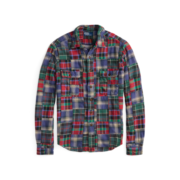 クラシック フィット スエードパッチ チェック ワークシャツ | ラルフ