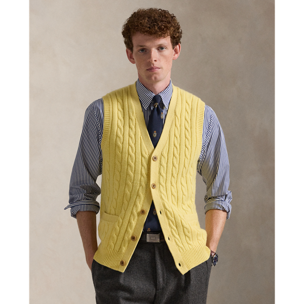ラルフローレン ケーブルニット カシミヤ ベージュ キャメル ピチニット 平成 ローレン ラルフ ローレン LAUREN RALPH LAUREN ケーブルニット