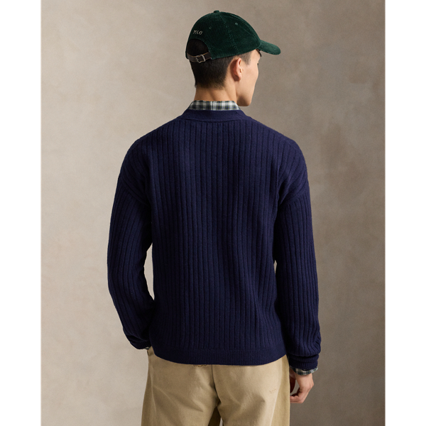 Big-Fit Wollstrickjacke mit Stickerei Polo Ralph Lauren in Jäger-Navy 5