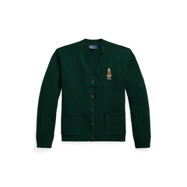 Cardigan Big Fit brodé chien en laine