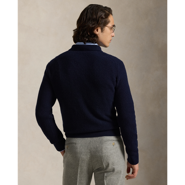 Strukturierter Pullover mit Polokragen Polo Ralph Lauren in J&auml;ger-Navy 5
