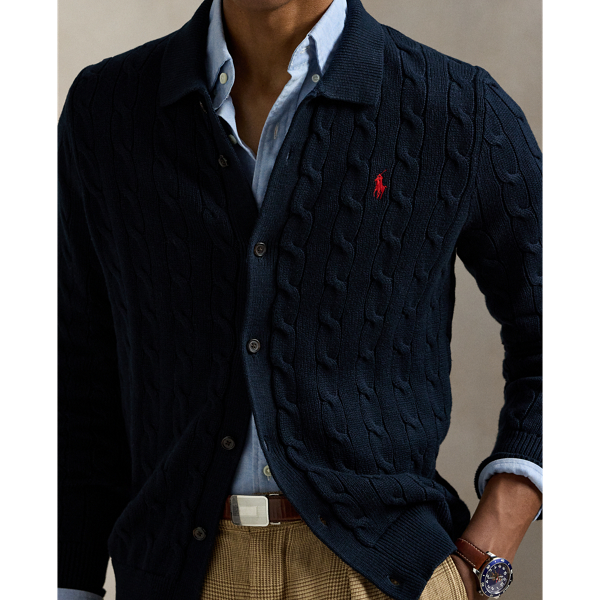 RALPH LAUREN カーディガン ⚪︎ ケーブルニット コットン カーディガン | ラルフ ローレン公式
