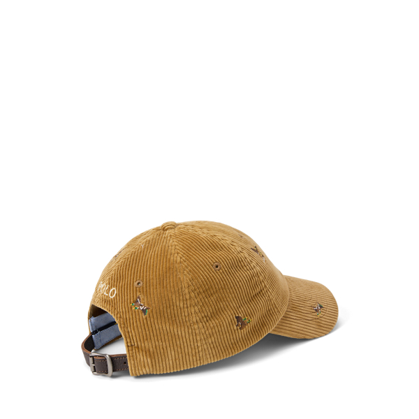 Duck-Embroidered Corduroy Ball Cap