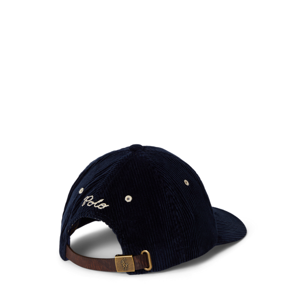 ☆POLO RALPH LAUREN☆ Chenille Patch Corduroy Ball Cap Blue NY Patch Corduroy Ball Cap