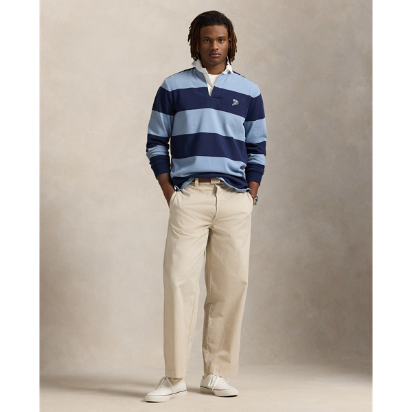 Channel Blue/Newport Navy Classic Fit Embroidered Rugby Shirt Polo Ralph Lauren 4