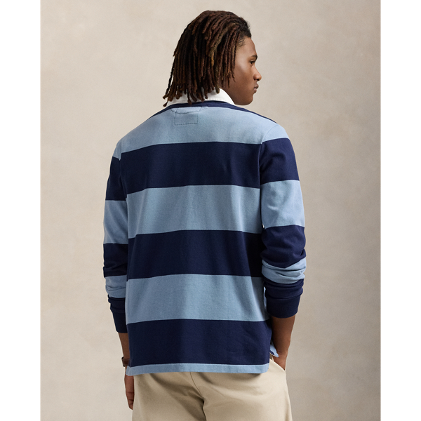 Channel Blue/Newport Navy Classic Fit Embroidered Rugby Shirt Polo Ralph Lauren 5
