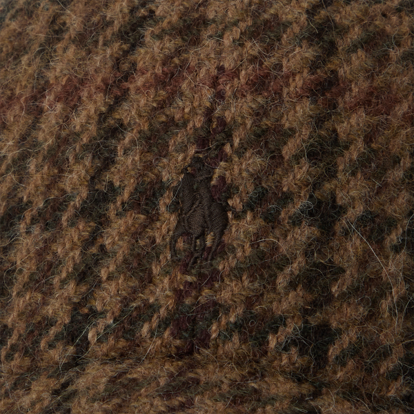 Checked Wool Tweed Ball Cap