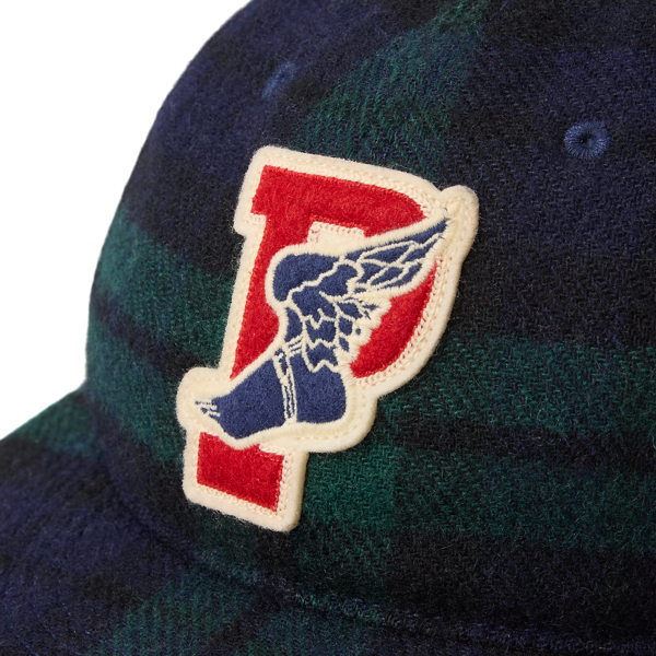 P-Wing Plaid Wool-Blend Ball Cap