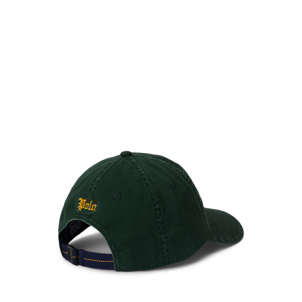 【新品タグ付き】ポロラルフローレン　レザー　ロングビル　ツイル　キャップ　完売品 POLO RALPH LAUREN キャップ 帽子 ロングビル エンブロイダリー