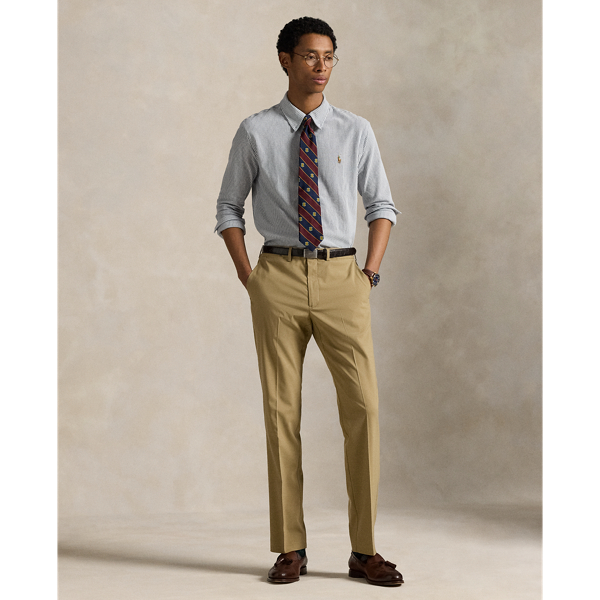 Striped Knit Oxford Shirt