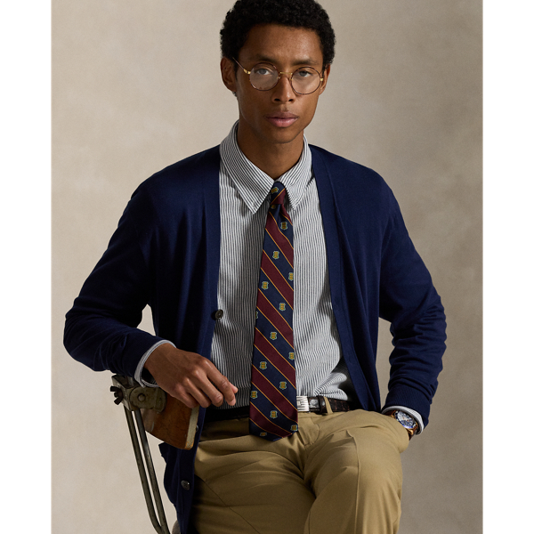 Striped Knit Oxford Shirt