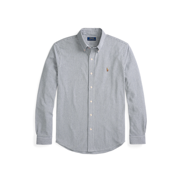 Striped Knit Oxford Shirt