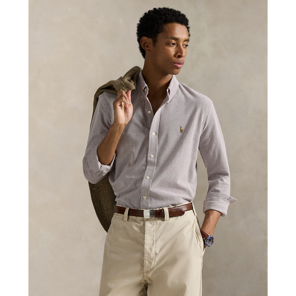 Striped Knit Oxford Shirt