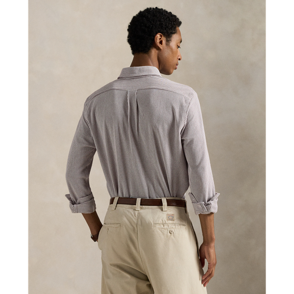 Striped Knit Oxford Shirt