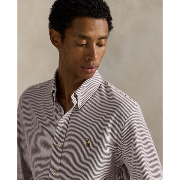 Striped Knit Oxford Shirt