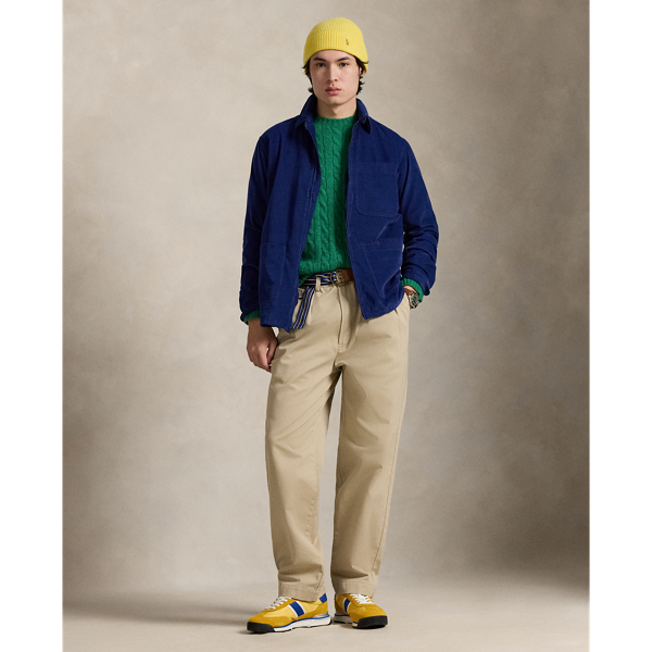 Surchemise zipp&eacute;e en velours c&ocirc;tel&eacute; Polo Ralph Lauren en Eau douce 4