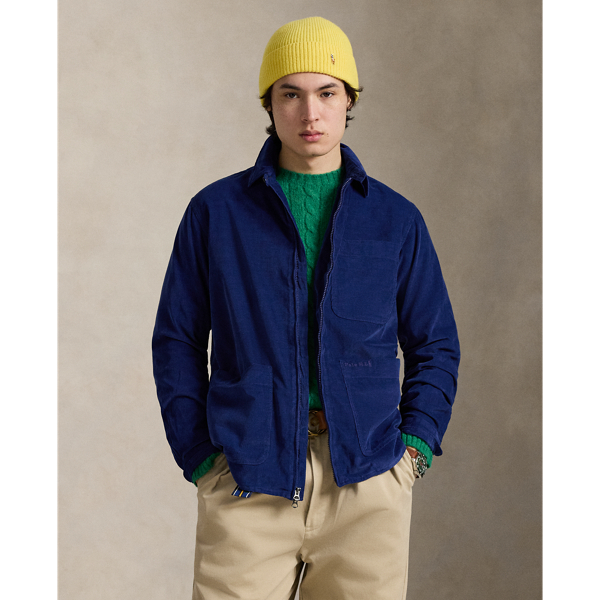 Surchemise zipp&eacute;e en velours c&ocirc;tel&eacute; Polo Ralph Lauren en Eau douce 1