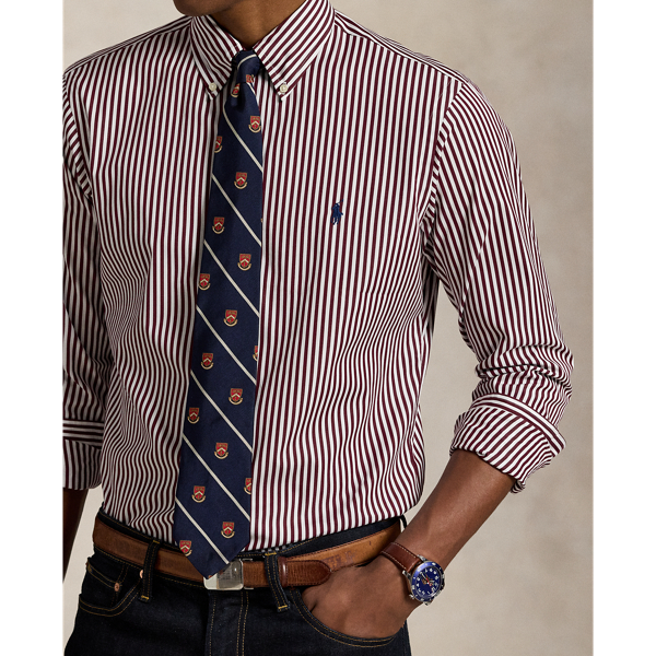 Polo Ralph Lauren 클래식핏 스트라이프 포플린 셔츠 클래식 와인 화이트 6