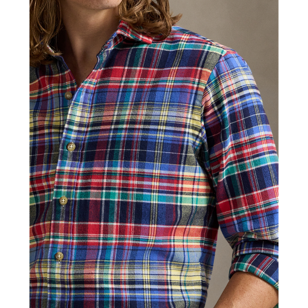 Classic Fit Plaid Brushed Twill Shirt