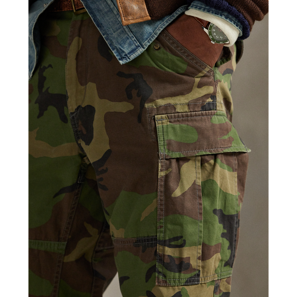 Classic Fit Camo Canvas Cargo Pant