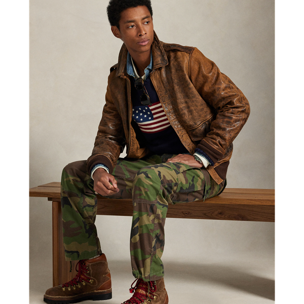 Classic Fit Camo Canvas Cargo Pant