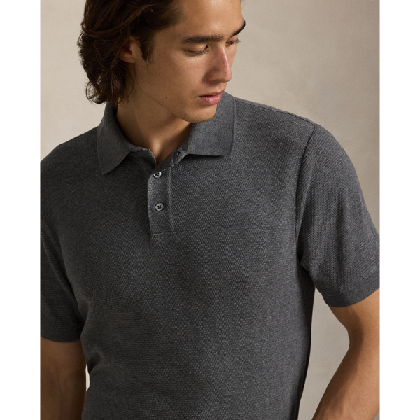 Standard-Fit Poloshirt mit Struktur