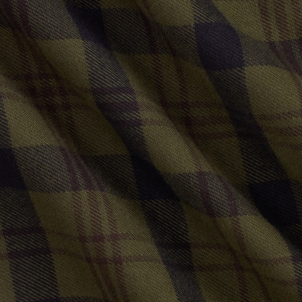 Classic Fit Plaid Flannel Camp Shirt
