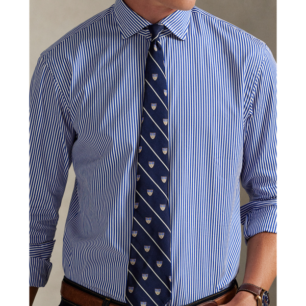 Classic Fit Striped Poplin Shirt