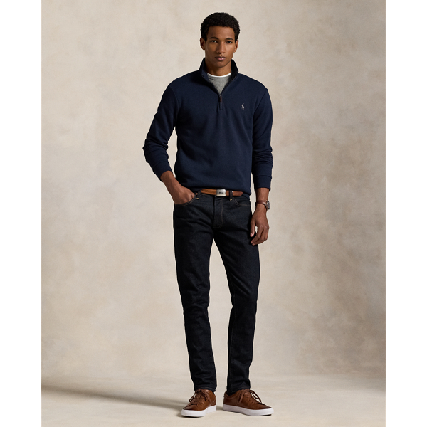 Double-Knit Mesh Quarter-Zip Pullover