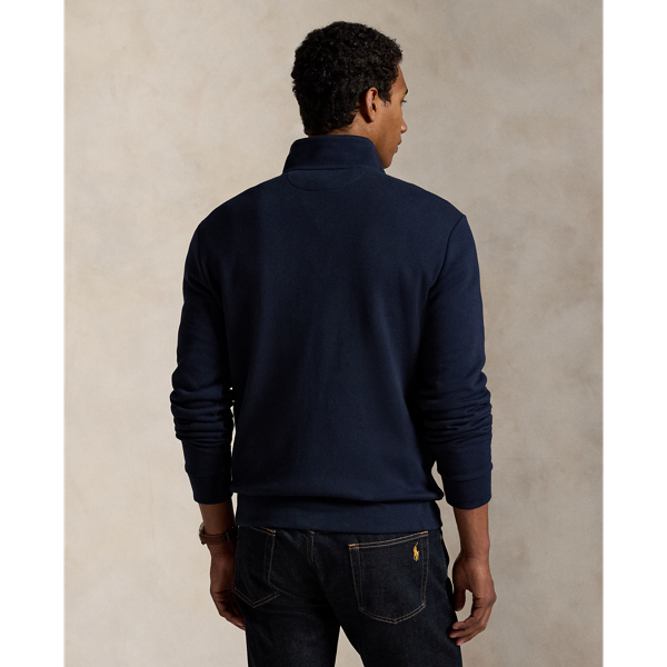 Double-Knit Mesh Quarter-Zip Pullover