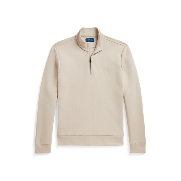 Double-Knit Mesh Quarter Zip Pullover