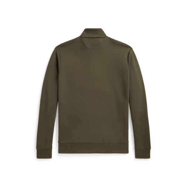 Double-Knit Mesh Quarter Zip Pullover