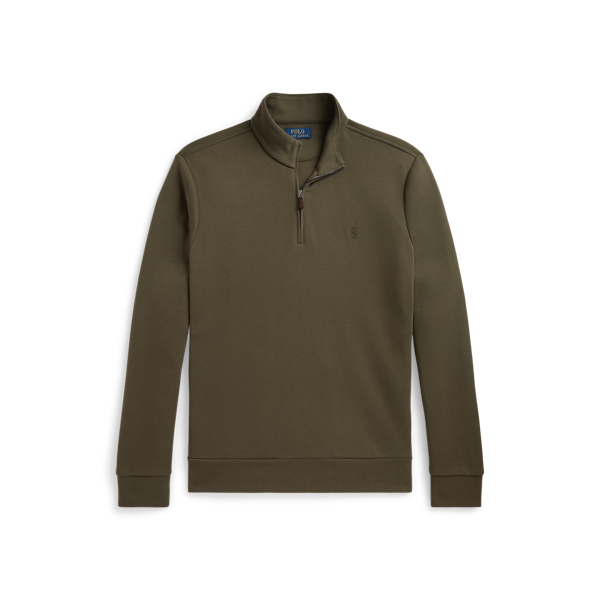 Double-Knit Mesh Quarter Zip Pullover