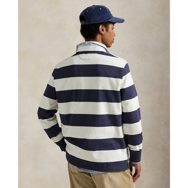POLO（RALPH LAUREN） - POLO RALPH LAUREN フーデッド ラグビー シャツ クラシック フィット ストライプド ジャージー ラグビー シャツ